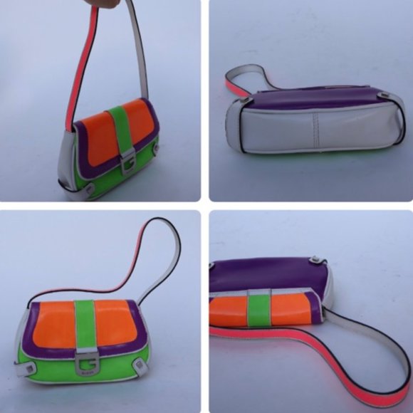 Vintage 2000s Guess hand painted colorblocked neon - Picture 2 of 4